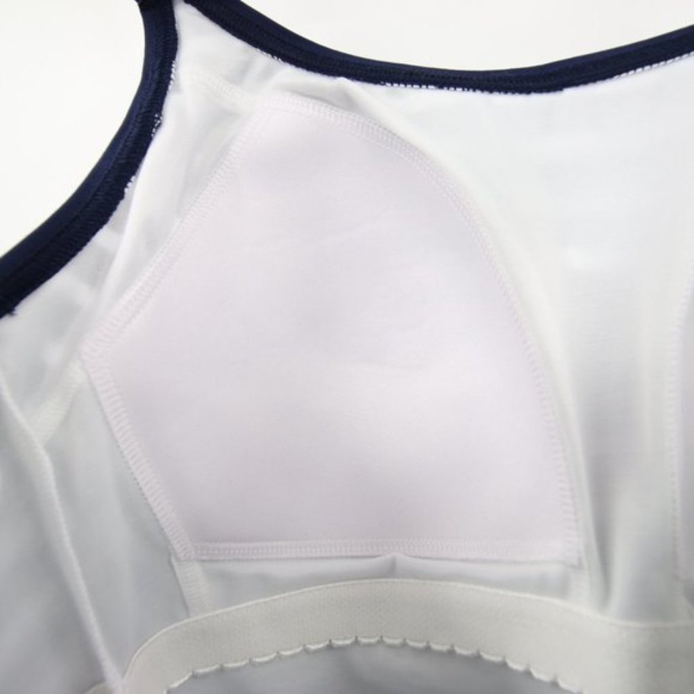 NWOT Lands End Navy Blue White Babydoll Style Striped Pattern Swim Tankini Top T - Picture 8 of 10